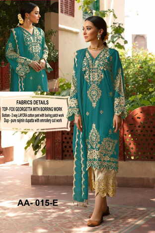 AARSH 15 SERIES GEORGETTE PAKISTANI SUITS LATEST CATALOGUE