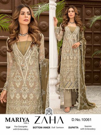 ZAHA MARIYA VOL 2 GEORGETTE WITH HEAVY EMBROIDEREY SUITS