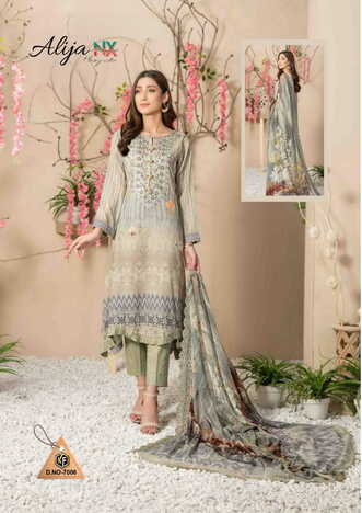 KEVAL FAB ALIJA NX COTTON KARACHI PRINTED SUITS WHOLESALER