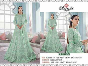 RAMSHA PRESENT R 285 NX EMBROIDERED PAKISTANI SUITS WHOLESALE