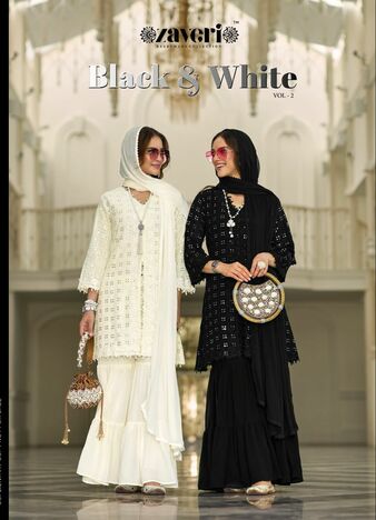 ZAVERI BLACK & WHITE VOL 2 DESIGNER READYMADE SUITS CATALOGUE