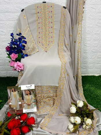 SERENE S 88 FOUX GEORGETTE PAKISTANI SUITS NEW CATALOGUE