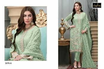 RAWAYAT AGHANOOR VOL 3 FOUX GEORGETTE EMBROIDERTY PAKISTANI SUITS