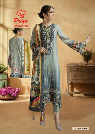 JS PRIYA FALSAFAA RAYON PRINTED KARACHI SUITS AT BEST PRICE