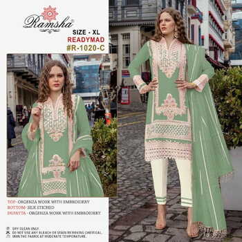 RAMSHA 1020 NX READYMADE KURTI PANT WITH DUPATTA LATEST CATALOGUE