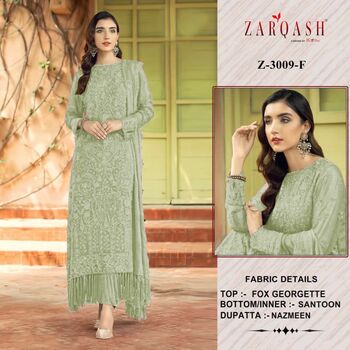 ZARQASH Z 3009 GEORGETTE EMBROIDERY SALWAR SUITS CATALOGUE