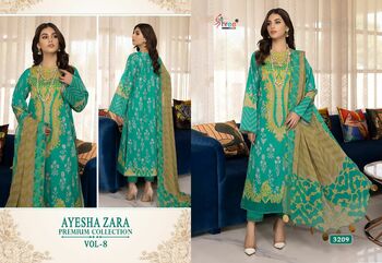 SHREE FABS AYESHA ZARA PREMIUM COLLECTION VOL 8 COTTON PAKISTANI SUITS SURAT