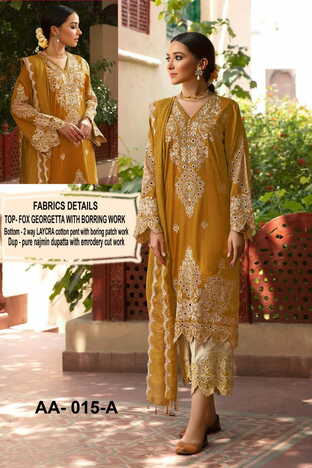 AARSH 15 SERIES GEORGETTE PAKISTANI SUITS LATEST CATALOGUE