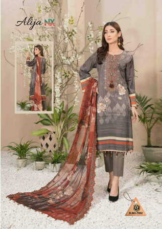 KEVAL FAB ALIJA NX COTTON KARACHI PRINTED SUITS WHOLESALER