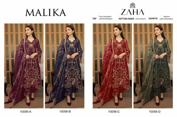 ZAHA MALIKA GEORGETTE WITH HEAVY EMBROIDEREY SUITS AT SURAT