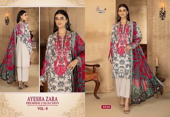 SHREE FABS AYESHA ZARA PREMIUM COLLECTION VOL 8 COTTON PAKISTANI SUITS SURAT