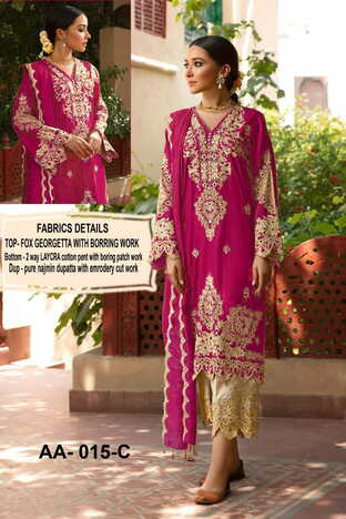 AARSH 15 SERIES GEORGETTE PAKISTANI SUITS LATEST CATALOGUE