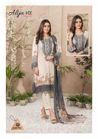 KEVAL FAB ALIJA NX COTTON KARACHI PRINTED SUITS WHOLESALER