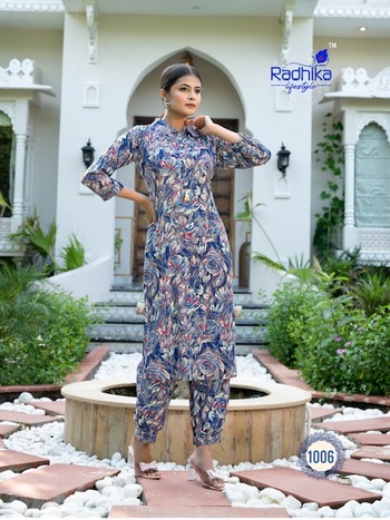 RADHIKA LIFESTYLE FLORAL VOL 1 APPLE CUT KURTIS MANUFACTURER 