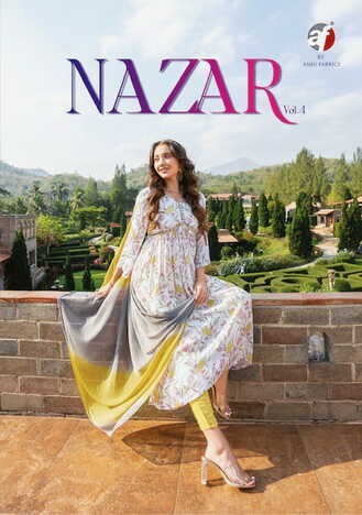 ANJU FABRICS NAZAR VOL 4 ALIA CUT KURTI PANT WITH DUPATTA NEW COLLECTION 2023