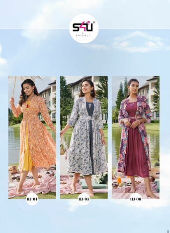 S4U HELLO JACKET VOL 8 KURTI WITH JACKETS CATALOGUE