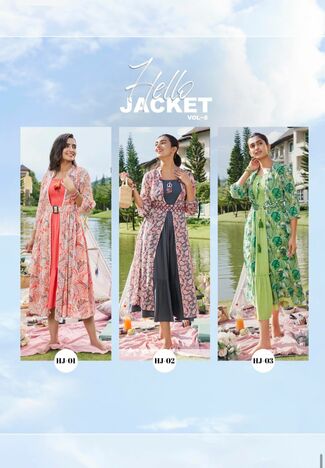 S4U HELLO JACKET VOL 8 KURTI WITH JACKETS CATALOGUE