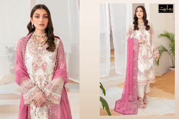 RAWAYAT RAMSHA VOL 9 FOUX GEORGETTE PAKISTANI SUITS CATALOGUE