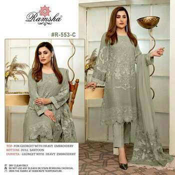 RAMSHA R 553 LIGHT NX UNSTITCHED PAKISTANI SUITS SURAT