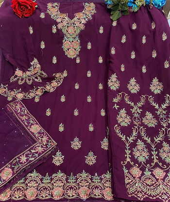 MISHAAL FAB D.NO 8013 EMBROIDERY PAKISTANI SUITS LATEST COLLCETION 2022