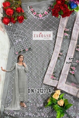 ZARQASH MARIA Z 2127 EMBROIDERERY UNSTITCH SUITS