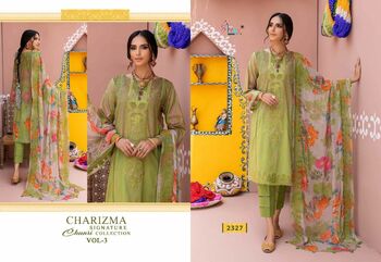 SHREE FABS CHARIZMA SIGNATURE CHUNRI COLLECTION VOL 3 2322 TO 2328 SERIES PAKISTANI SUITS