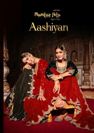 MUMTAZ ARTS AASHIYAN VELVET EMBROIDERY SUITS WINTER COLLECTION