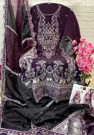 SANIYA TRENDZ ST 2004 HIT GEORGETTE PAKISTANI SUITS CATALOGUE