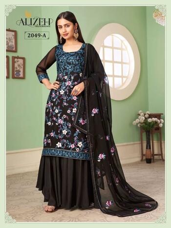 ALIZEH ZAIDA VOL 10 GEORGETTE EMBROIDERY SUITS CATALOGUE