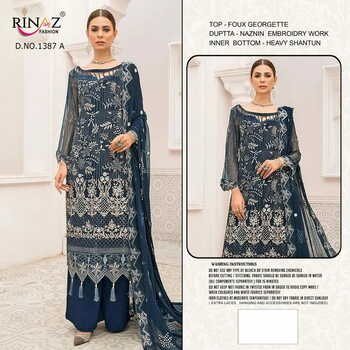 RINAZ FASHION 1387 FOX GEORGETTE SALWAR KAMEEZ LATEST CATALOGUE