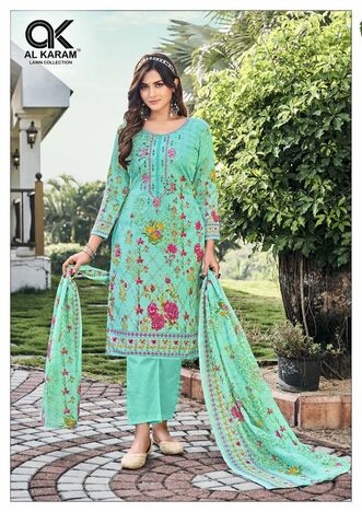 AL KARAM GULFAM COTTON DIGITAL PRINTED KARACHI SUITS SURAT