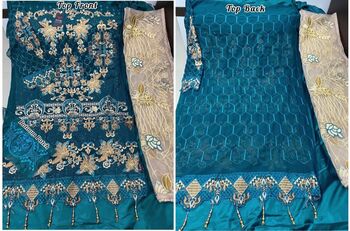 HOOR TEX D.NO 23012 A B C GEORGETTE PAKISTANI SUITS