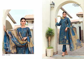 BELLIZA SHAHEENA COTTON DIGITAL PRINT EMBROIDERY SUITS BEST PRICE