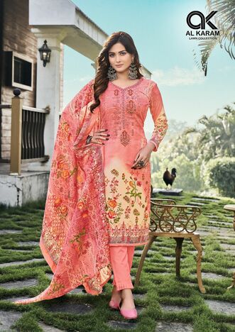 AL KARAM GULFAM COTTON DIGITAL PRINTED KARACHI SUITS SURAT