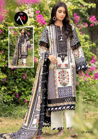 ASIFA NABEEL VOL 1 LUXURY LAWN COTTON PAKISTANI SUITS SURAT