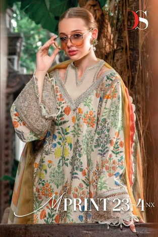 DEEPSY SUITS M PRINT 23 4 NX COTTON PRINT PAKISTANI SUITS NEW CATALOGUE