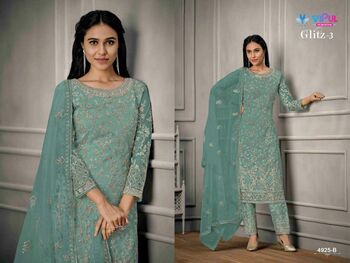 VIPUL GLITZ VOL 3 BUTTERFLY NET PAKISTANI SALWAR SUITS