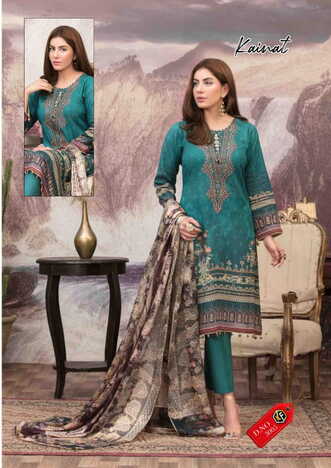 KEVAL FAB KAINAT VOL 3 LUXURY LAWN COLLECTION PAKISTANI SUITS