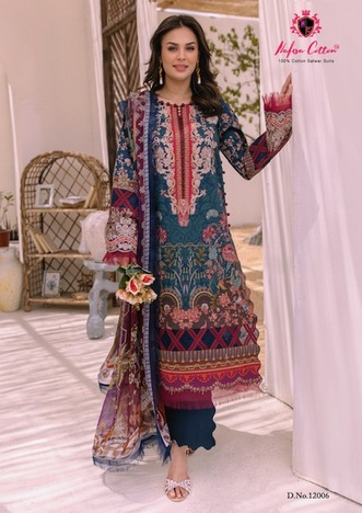 NAFISA COTTON SAHIL VOL 12 DESIGNER KARACHI SUITS WHOLESALER SURAT