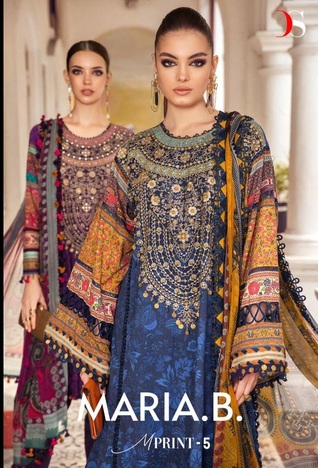 DEEPSY MARIA B M PRINT 5 PAKISTANI SUITS WHOLESALER IN SURAT