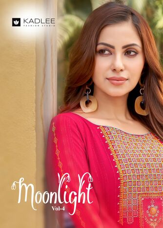 KADLEE MOONLIGHT VOL 4 RAYON HANDWORK KURTIS BY MITTOO