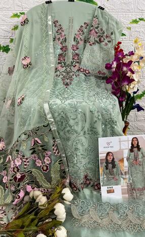 HOOR TEX H 76 FOUX GEORGETTE SALWAR KAMEEZ WHOLESALER