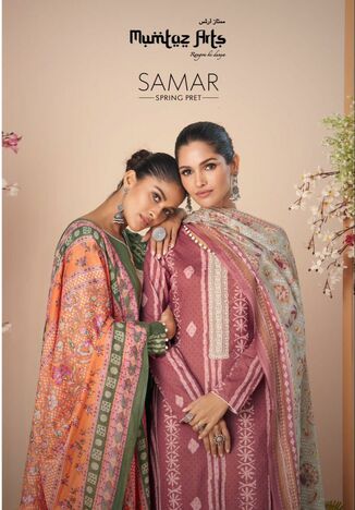 MUMTAZ ARTS SAMAR SPRING PRET LAWN CAMBRIC SALWAR SUITS SURAT