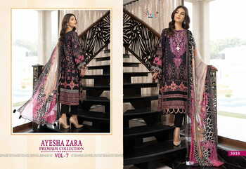 SHREE FABS AYESHA ZARA PREMIUM COLLECTION VOL 7 3016 TO 3019 SERIES PAKISTANI SUITS