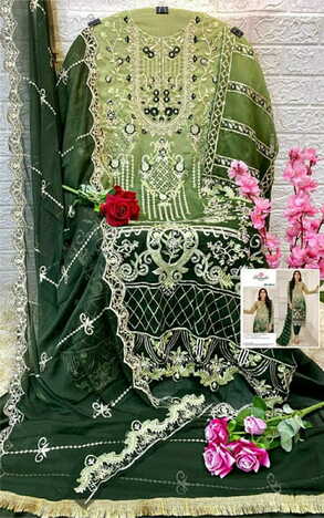 RAMSHA PRESENT R 580 NX GEORGETTE EMBROIDERY PAKISTANI SUITS