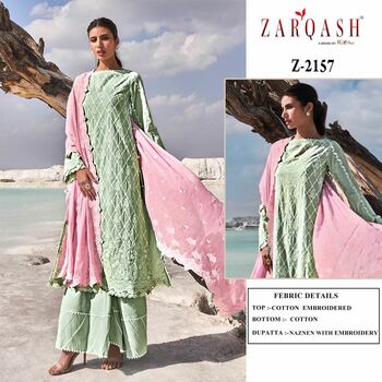 ZARQASH LAWANKARI VOL 24 COTTON EMBROIDERY PAKISTANI SUITS