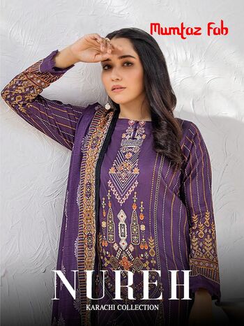 MUMTAZ FAB NUREH CAMBRIC COTTON KARACHI SUITS COLLECTION 2023