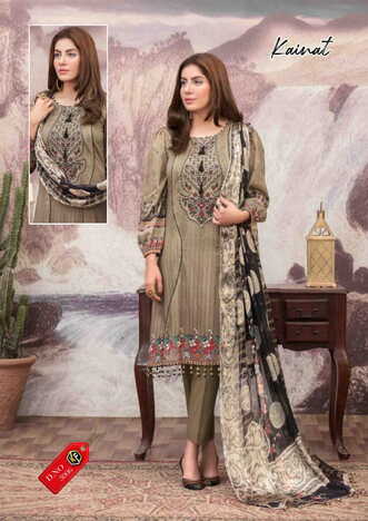 KEVAL FAB KAINAT VOL 3 LUXURY LAWN COLLECTION PAKISTANI SUITS