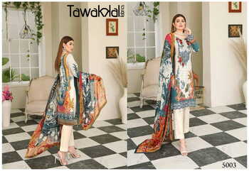 TAWAKKAL OPULENCE LUXURY COTTON VOl 5 PAKISTANI SUITS WHOLESALE