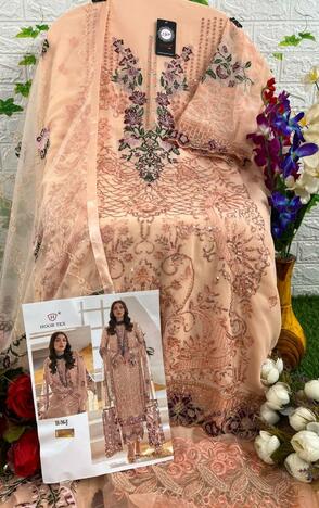 HOOR TEX H 76 FOUX GEORGETTE SALWAR KAMEEZ WHOLESALER